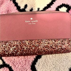 Kate Spade Rose Glitter Wallet